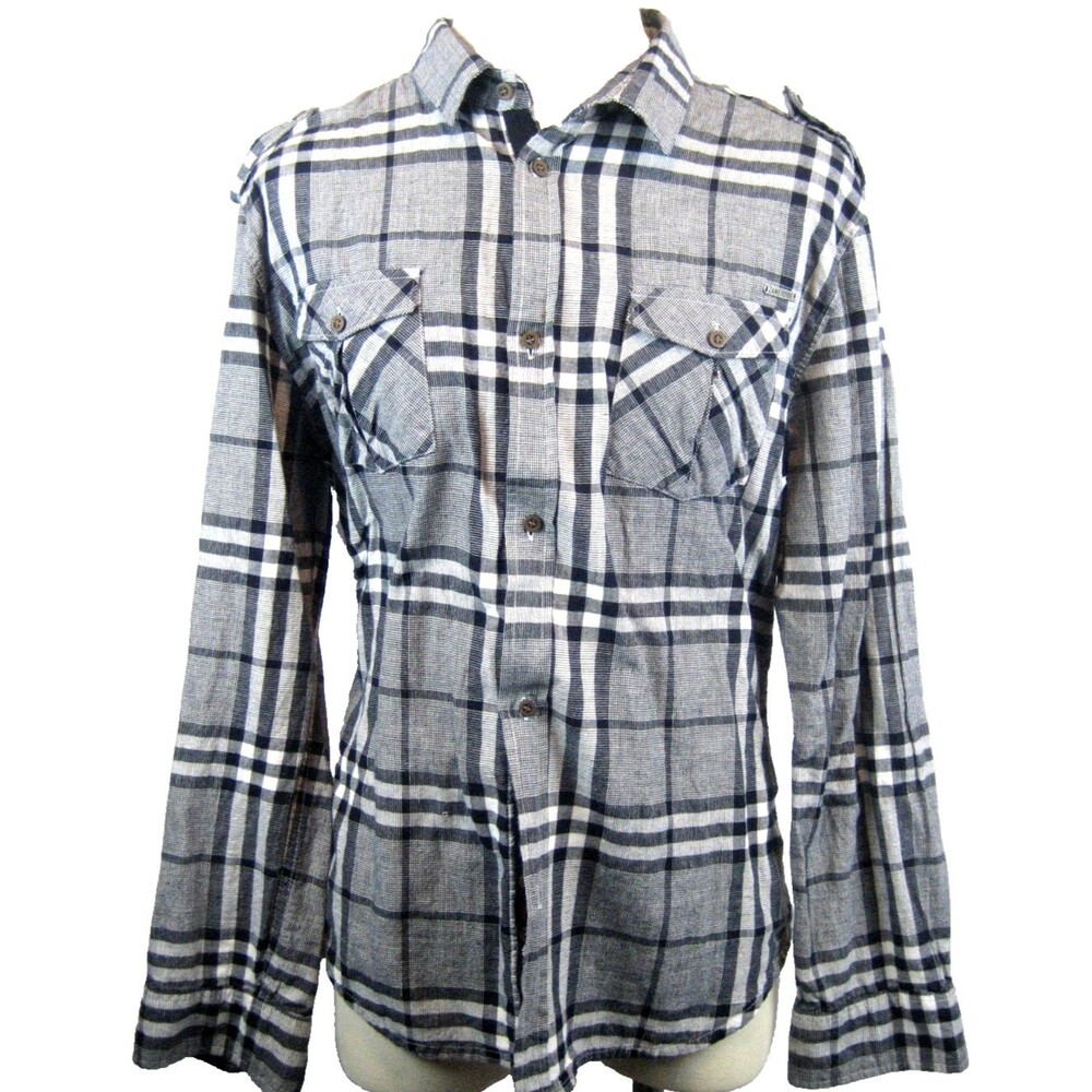 Mens Zanerobe Black Check G I Style Cotton Flannel LS Casual Shirt sz XXL